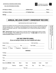 McLean County Horse Ownership Form