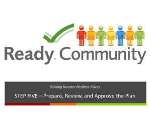 STEP FIVE – Prepare, Review, and Approve the Plan
