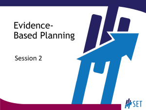 Evidence- Based Planning Session 2