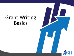 Grant Writing Basics