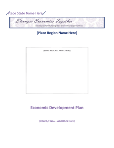 Economic Development Plan [ ]