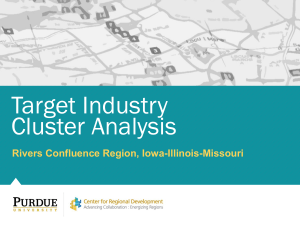 Target Industry Cluster Analysis Rivers Confluence Region, Iowa-Illinois-Missouri