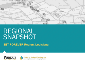 REGIONAL SNAPSHOT SET FOREVER Region, Louisiana