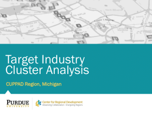 Target Industry Cluster Analysis CUPPAD Region, Michigan