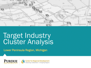 Target Industry Cluster Analysis Lower Peninsula Region, Michigan