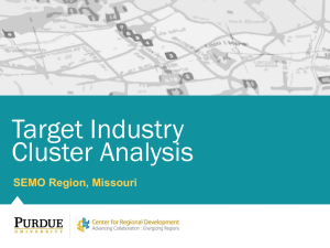 Target Industry Cluster Analysis SEMO Region, Missouri