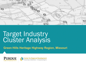 Target Industry Cluster Analysis Green Hills Heritage Highway Region, Missouri