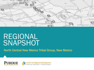 REGIONAL SNAPSHOT North Central New Mexico Tribal Group, New Mexico