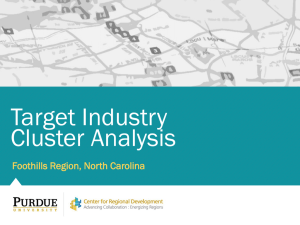 Target Industry Cluster Analysis Foothills Region, North Carolina