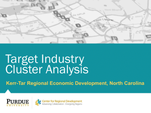 Target Industry Cluster Analysis Kerr-Tar Regional Economic Development, North Carolina