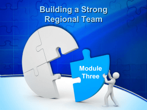 Building a Strong Regional Team Module Three