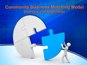 Community Business Matching Model PowerPoint