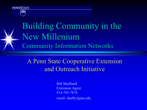 Building Community in the New Millennium: Community Information Networks - Bill Shuffstall