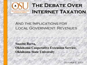 The Debate Over Internet Taxation - Suzette Barta