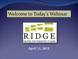 Welcome to Today’s Webinar April 11, 2012