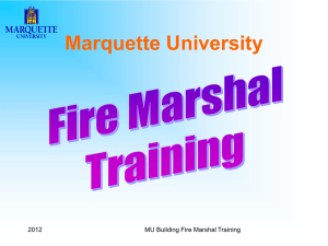 Fire Marshall Training