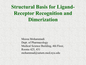 Ligand-Receptor Recognition (part I)