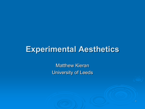 Experimental Aesthetics