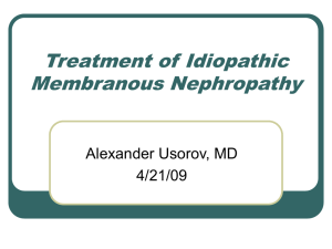 Treatment of Idiopathic Membranous Nephropathy