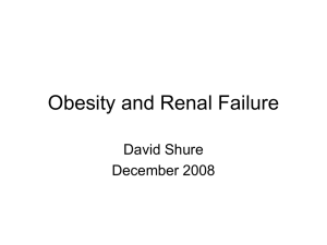 Obesity and Renal Failure