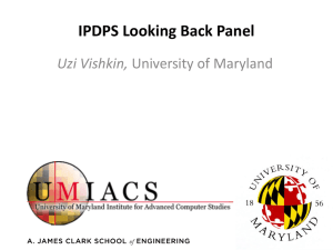 IPDPS Looking Back Panel Uzi Vishkin,