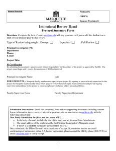Expedited and Full Board Protocol Summary Form