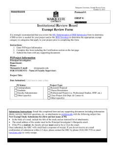 Exempt Review Form