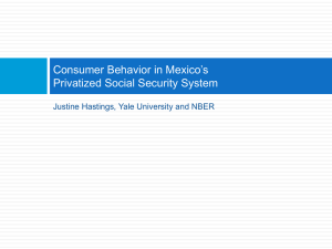 Consumer Behavior in Mexico’s Privatized Social Security System