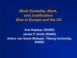 Work Disability, Work, and Justification Bias in Europe and the US