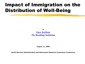 Impact of Immigration on the Distribution of Well-Being Gary Burtless The Brookings Institution