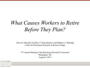 What Causes Workers to Retire Before They Plan?