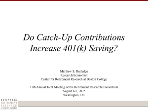 Do Catch-Up Contributions Increase 401(k) Saving?