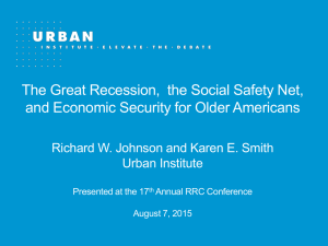The Great Recession,  the Social Safety Net, Urban Institute