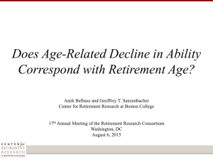 Does Age-Related Decline in Ability Correspond with Retirement Age?