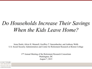 Do Households Increase Their Savings When the Kids Leave Home?