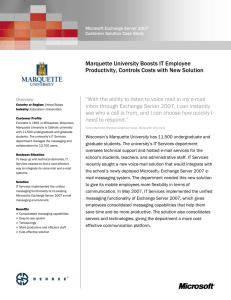 "Marquette University Boosts IT Employee Productivity, Controls Costs with New Solution" (Word doc)