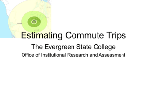 Estimating Commute Trips The Evergreen State College