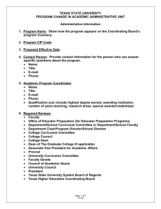 Program Change Form - Academic Administrative Unit