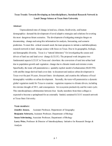 Texas Trends: Towards Developing an Interdisciplinary, Sustained Research Network in Land Change Science at Texas State University