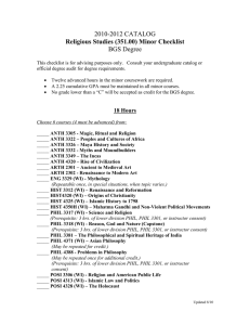 ReligiousStudiesMinor2010