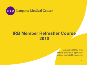 2010 Continuing Education – Member Refresher
