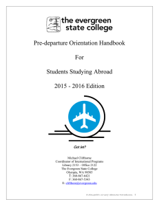 Pre-departure Orientation Handbook For Students Studying Abroad