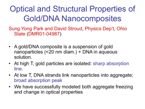 Research Highlight: Gold/DNA Nanocomposites