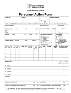 Personnel Action Form