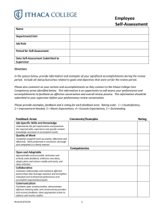 2016 Employee Self Assessment Form