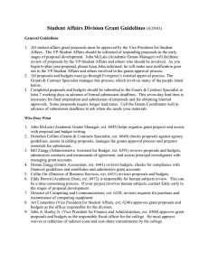 Student Affairs Division Grant Guidelines