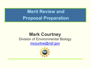 NSF Presentation on Merit Review and Proposal Preparation