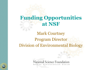General NSF Information on Funding Opportunities