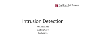 Intrusion Detection11