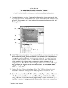 Introduction to two-dimensional Motion